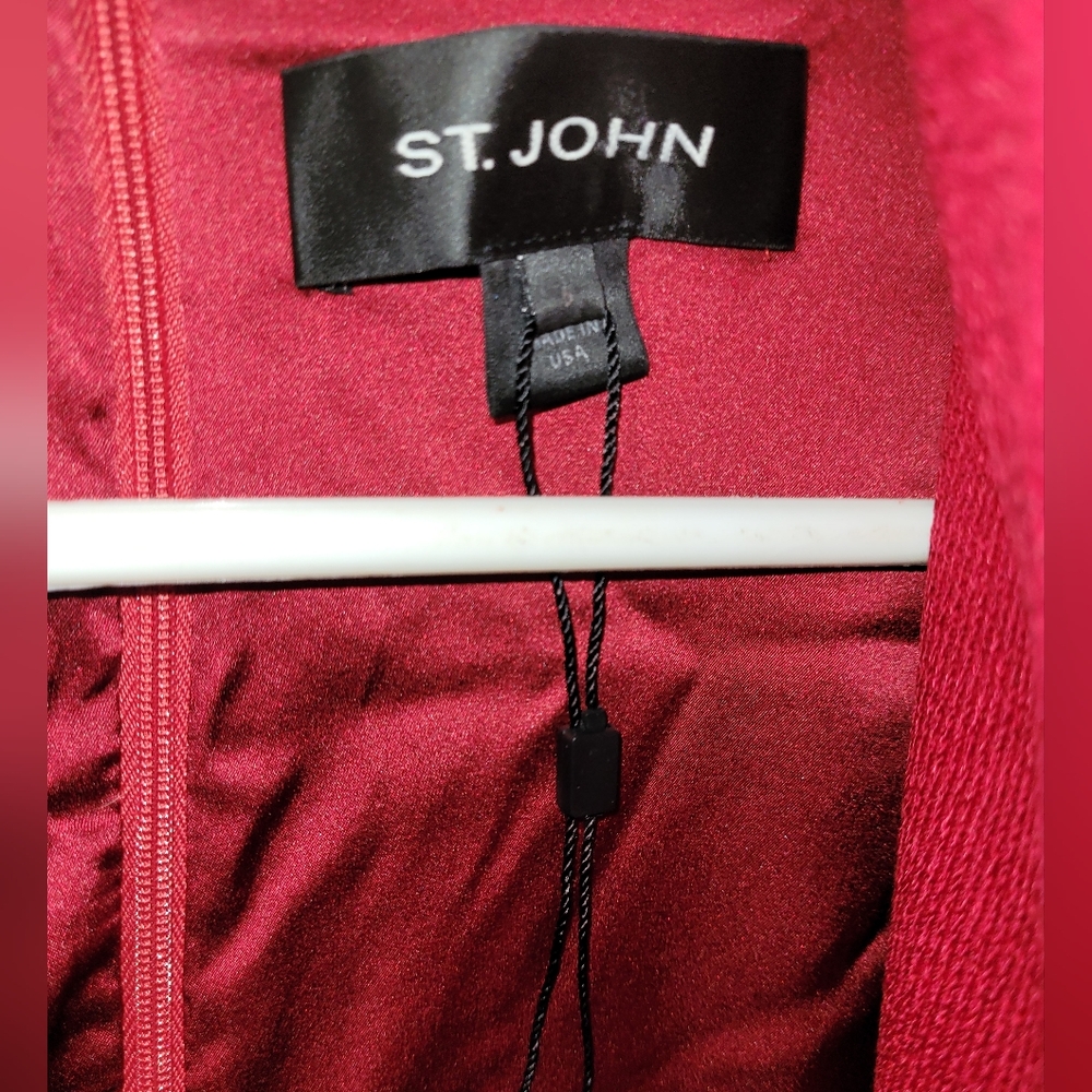 St. John Elegant Red Bow Women's Dress (SIze 6) - Picture 6 of 7